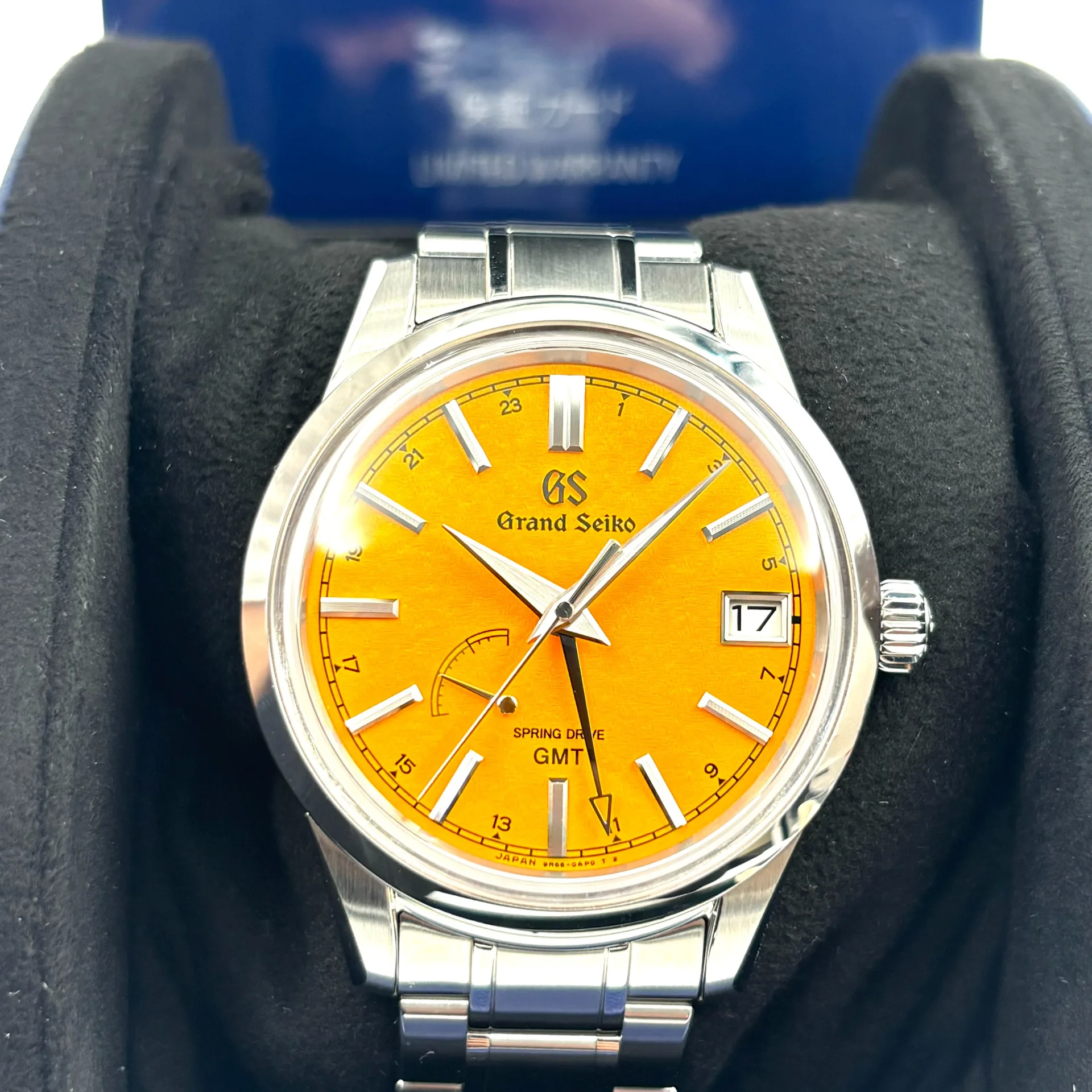 2023 Grand Seiko Spring Drive GMT Boutique Edition Steel / Orange / Bracelet - Limited to 300 Pieces SBGE301