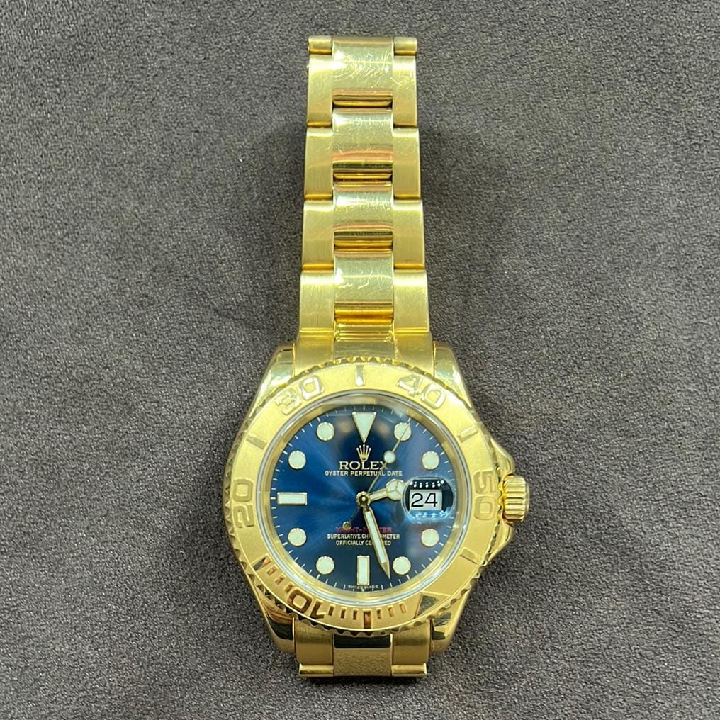 Rolex 16628 Yacht Master 16628 Blue Dial 18K Yellow Gold (46549