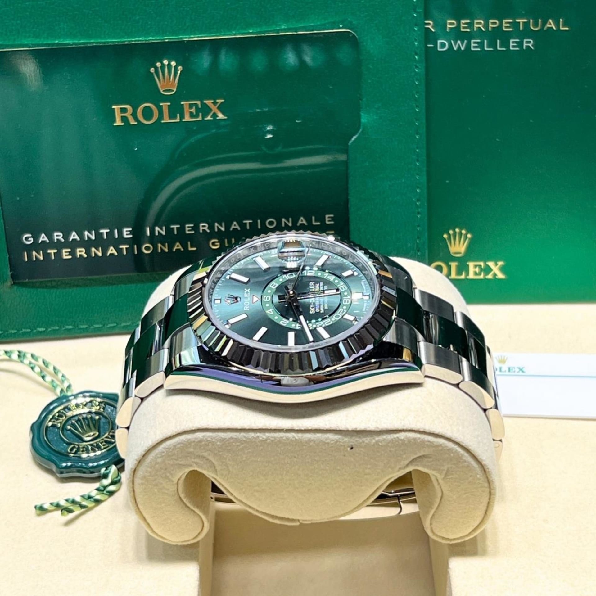 激安 超特価商店街  Green / Fluted / Steel 42 Sky-Dweller Rolex / 336934 Oyster テープ・マスキングテープ