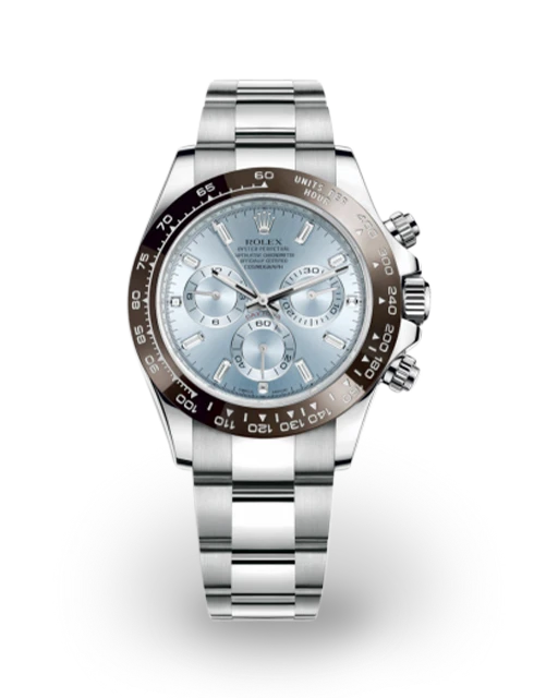 Rolex Daytona Platinum / Ceramic / Ice-Blue / Baguette Diamond-Set 116506-0002  Model Image