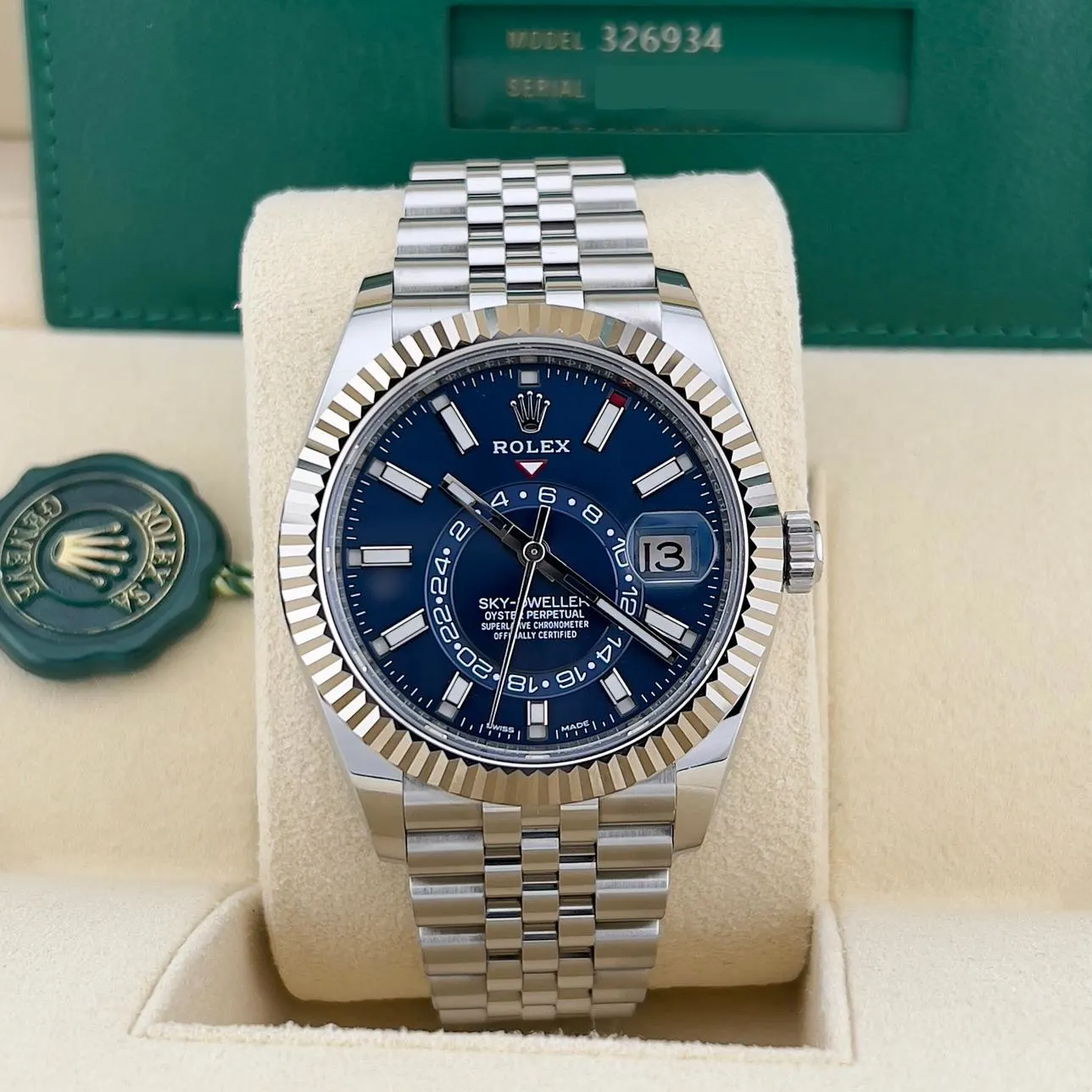 2021 Rolex Sky-Dweller Fluted / Blue / Jubilee 326934-0004 Listing Image 1