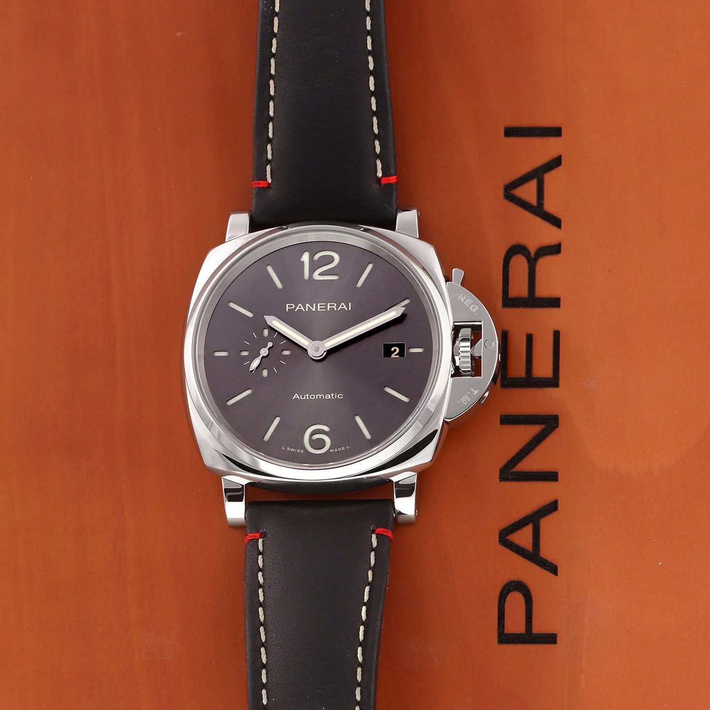 2021 Panerai Luminor Due 42 Steel / Anthracite / Arabic / Strap - Lucern and Zurich - Limited to 100 Pieces PAM01083