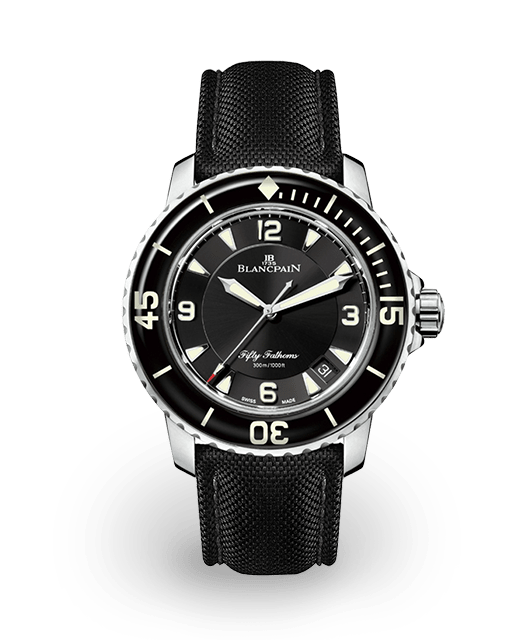 Blancpain Fifty Fathoms 45 Steel Black Arabic Strap 5015-1130-52B