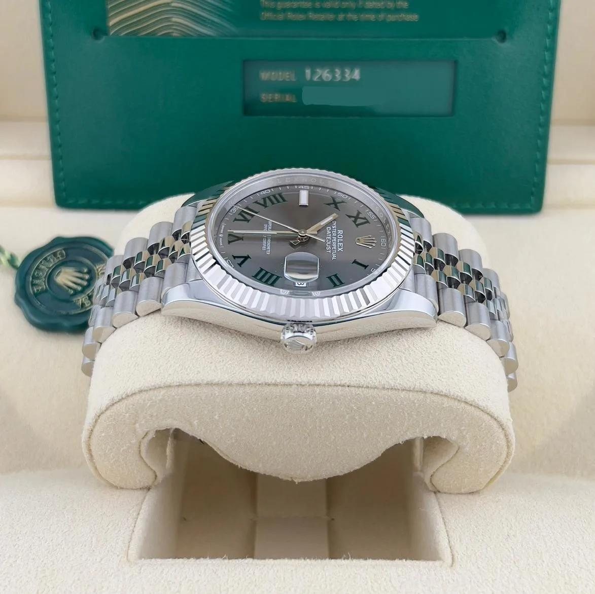 2024 Rolex Datejust 41 "Wimbledon" / Fluted / Jubilee 126334-0022 Listing Image 3
