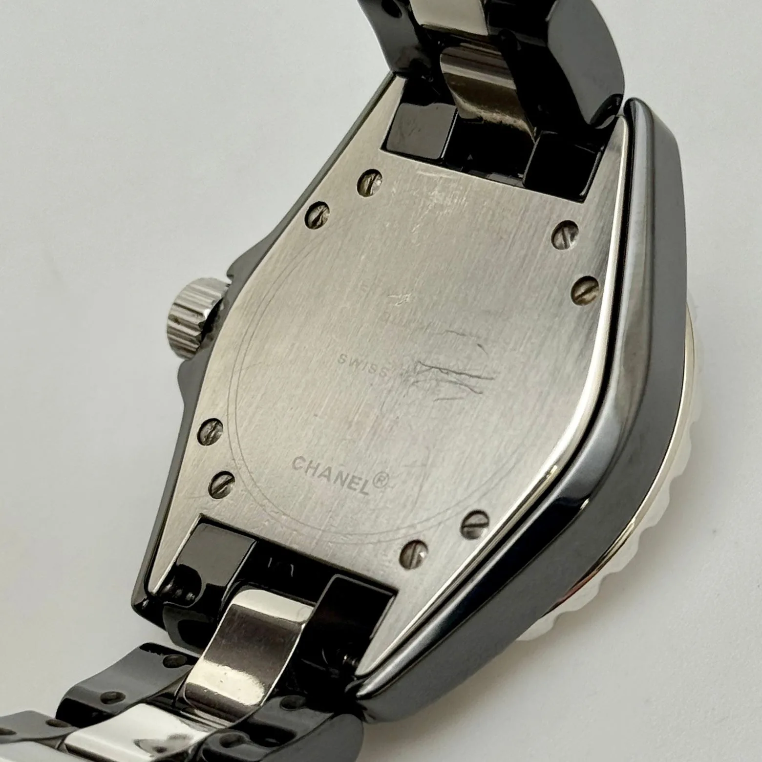 Auction: 2006 Chanel J12 33 Ceramic / Diamond-Set / Black / Arabic