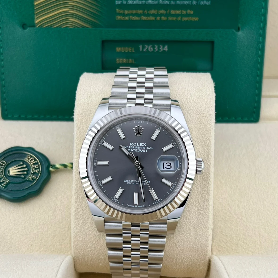 2024 Rolex Datejust 41 Steel / Fluted / Slate / Jubilee 126334-0014 Listing Image 2