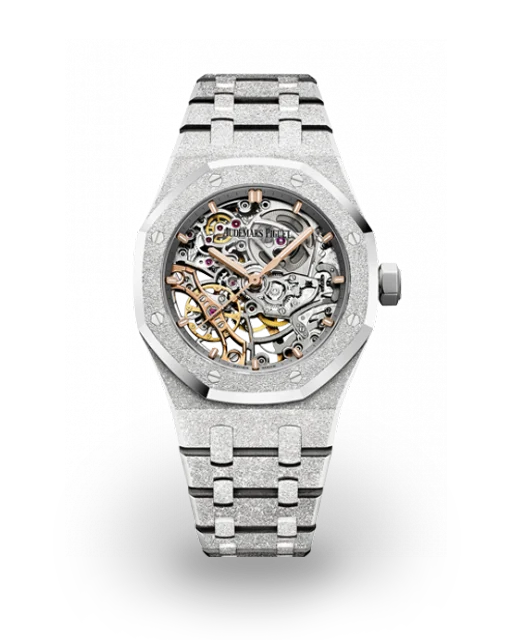 Audemars Piguet  Royal Oak Double Balance Wheel Openworked 37 Frosted White Gold 15466BC.GG.1259BC.01 Model Image