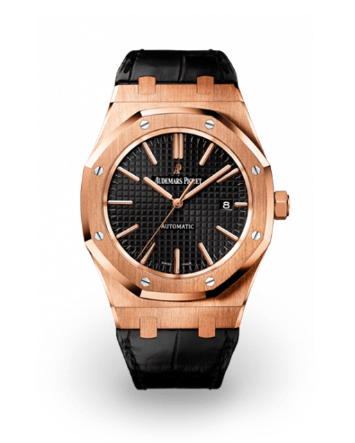 Audemars Piguet Royal Oak 41 Rose Gold / Black / Alligator 15400OR.OO