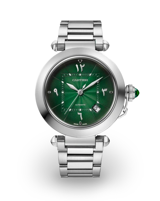 Cartier Pasha de Cartier Middle East Special Edition 41 Steel / Green / Arabic / Bracelet - Limited to 200 Pieces WSPA0022  Model Image