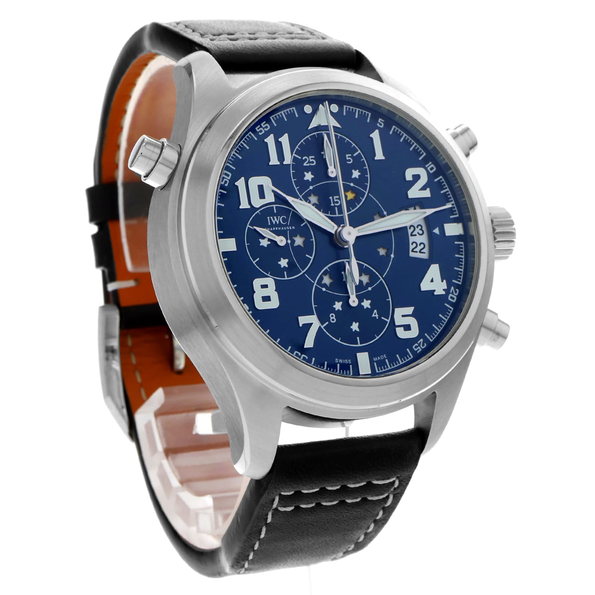 IWC Pilot s Watch Double Chronograph Le Petit Prince IW3718 07 Watches Bezel