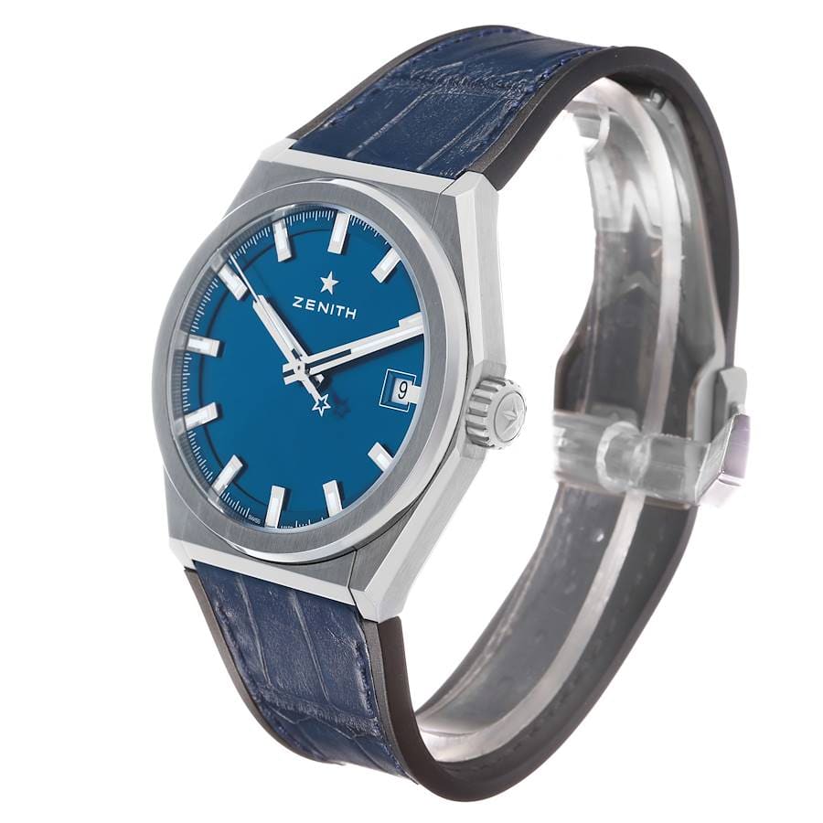 Zenith Defy Classic Titanium / Blue / Alligator 95.9000.670/51
