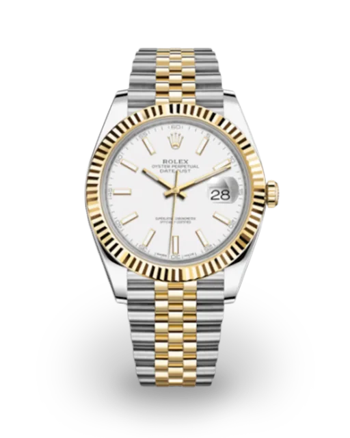 Rolex Datejust 41 Two-Tone / Fluted / White / Jubilee 126333-0016  Model Image