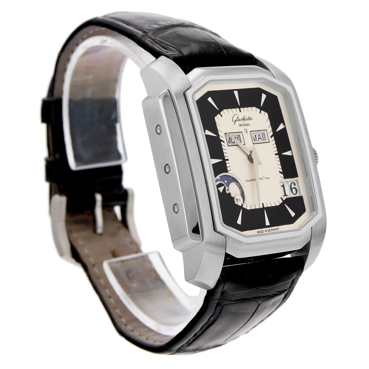 Glashütte Original Senator Karrée 35 Steel / Black / Strap 39-51-03-02-04 Listing Image 3