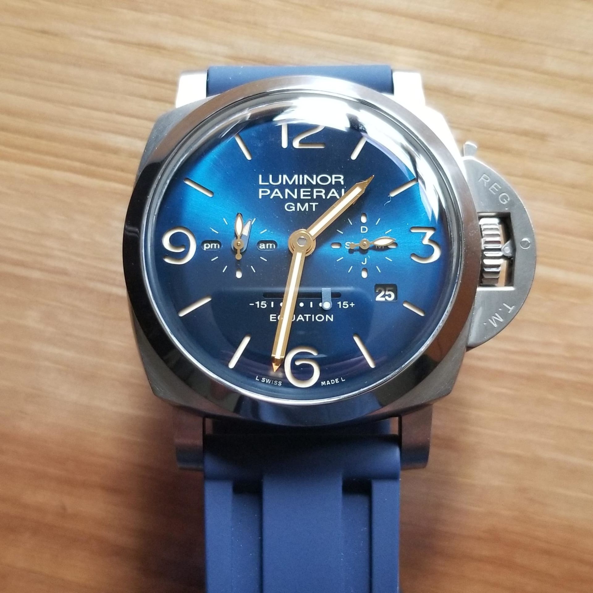 Panerai Luminor 1950 47 Equation Of Time 8 Days Titanium / Blue