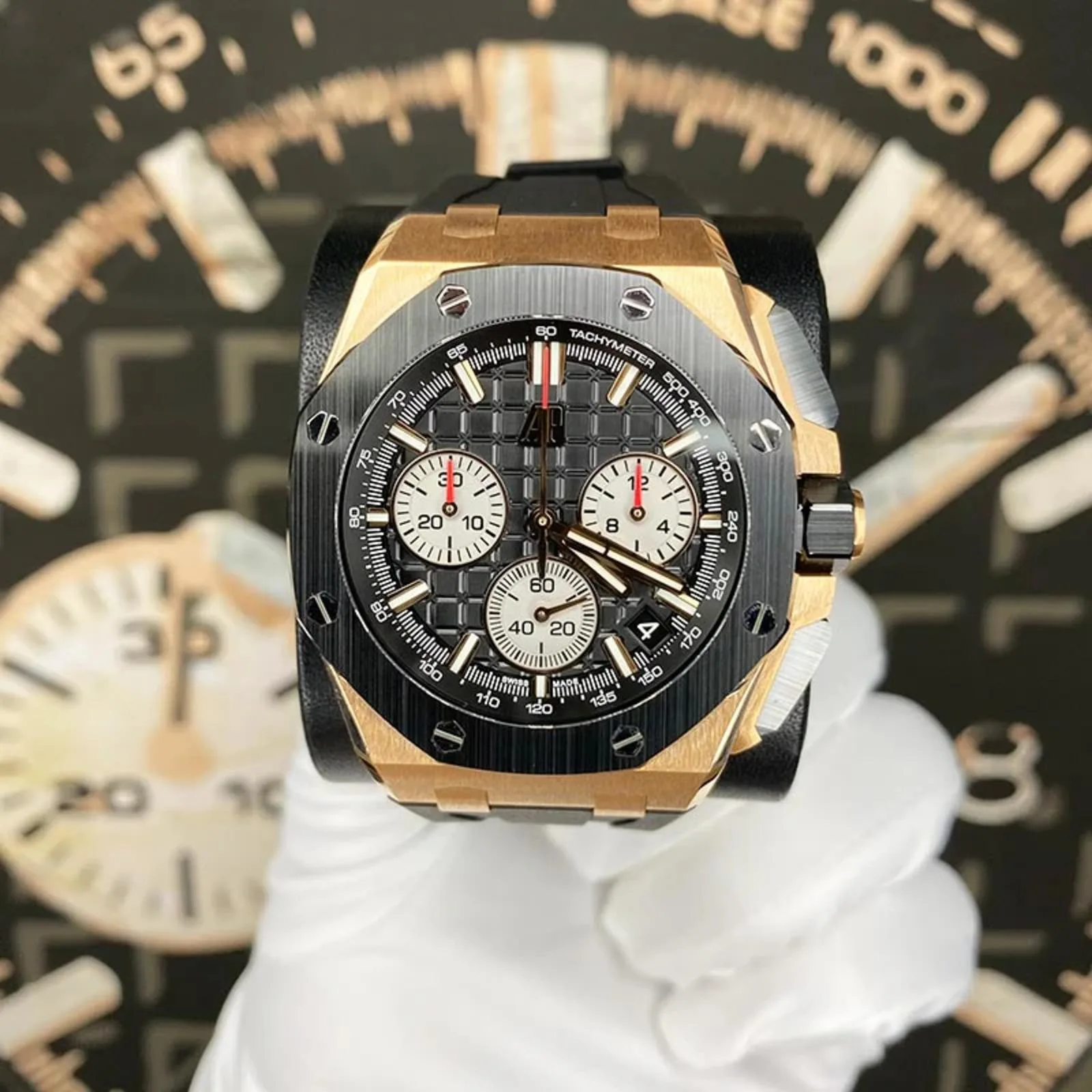 Audemars Piguet Royal Oak Offshore Chronograph 43 Rose Gold / Ceramic / Black / Rubber 26420RO.OO.A002CA.01