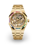 Royal Oak Double Balance Wheel Openworked 37 / Frosted Yellow Gold / Rainbow Avatar Image