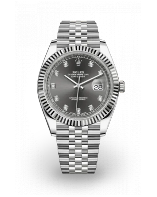 Rolex Datejust 41 Fluted / Slate / Diamond-Set / Jubilee 126334-0006  Model Image