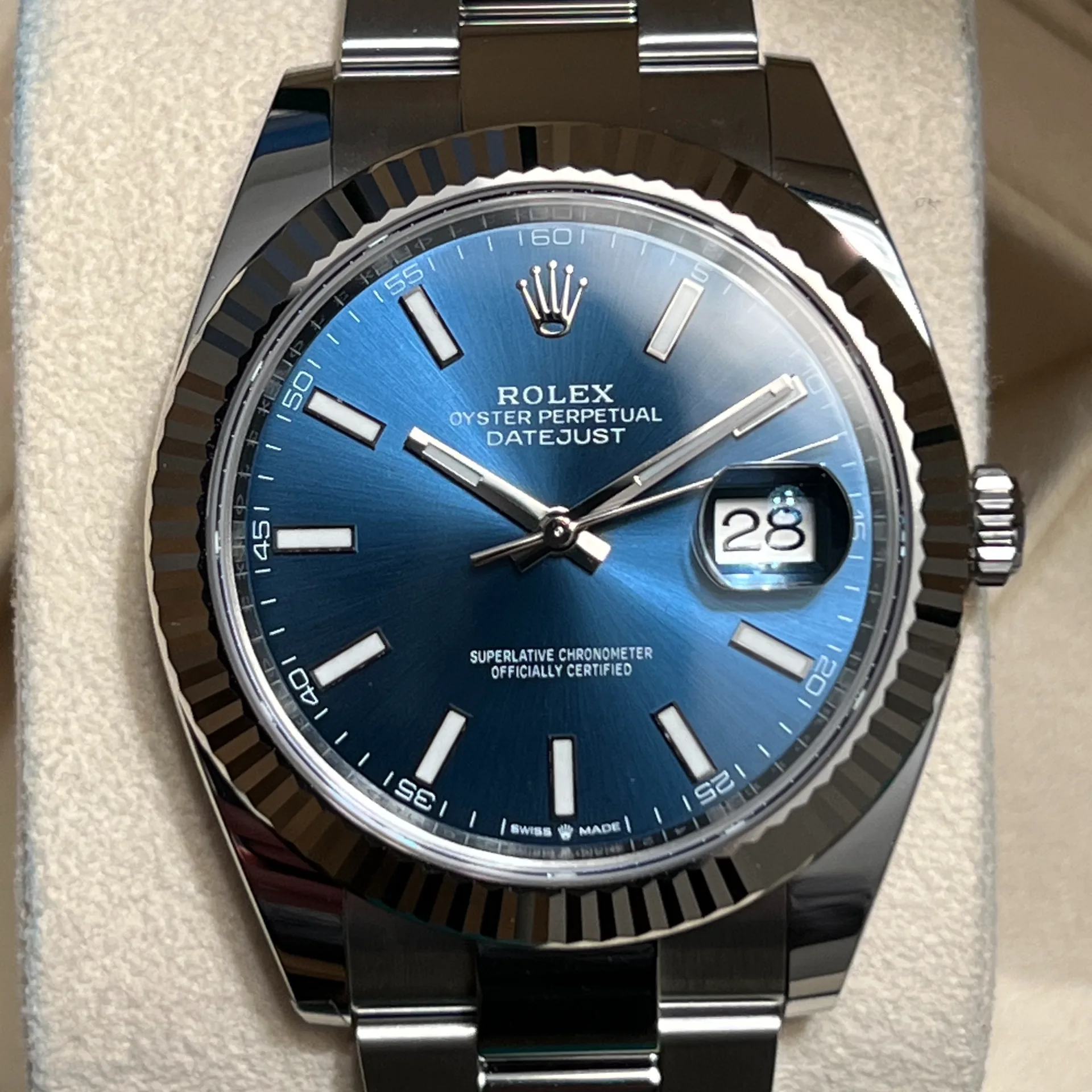 2023 Rolex Datejust 41 Fluted / Blue / Oyster 126334-0001 Listing Image 1