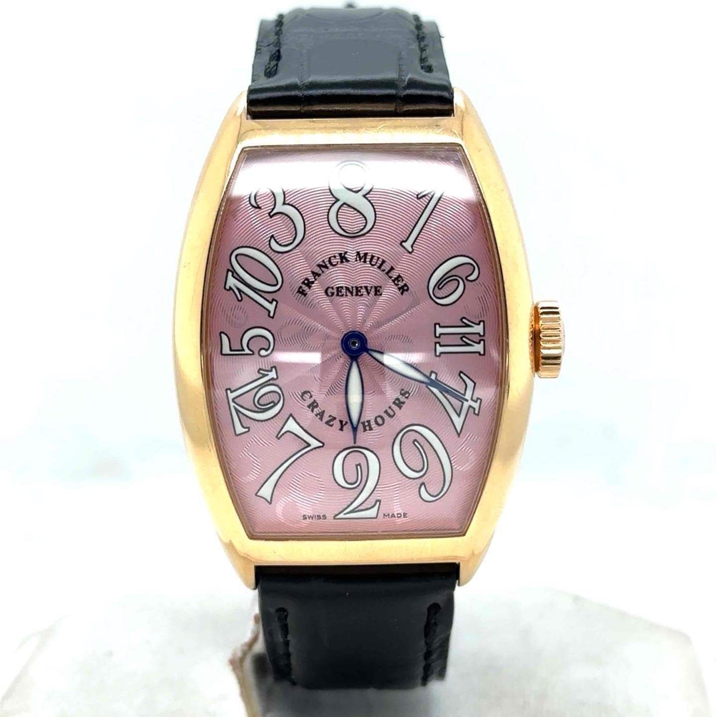 19800円の品【希少】FRANCK MULLER ロゼワイン　2022 Franck Muller Crazy Hours Rose Gold / Pink / Arabic / Strap 5850