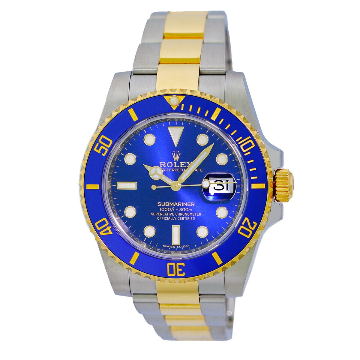 Rolex Submariner Date Two Tone Blue 116613LB 0005 Watches Bezel