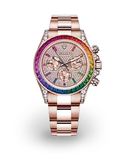 Rolex daytona cheap rainbow silver