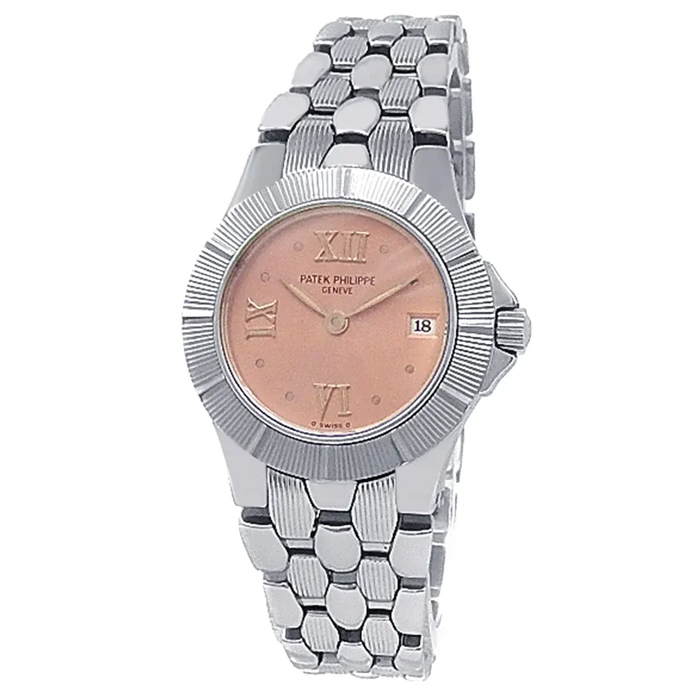 1995 Patek Philippe Neptune 27 Steel / Salmon / Roman / Bracelet 4880