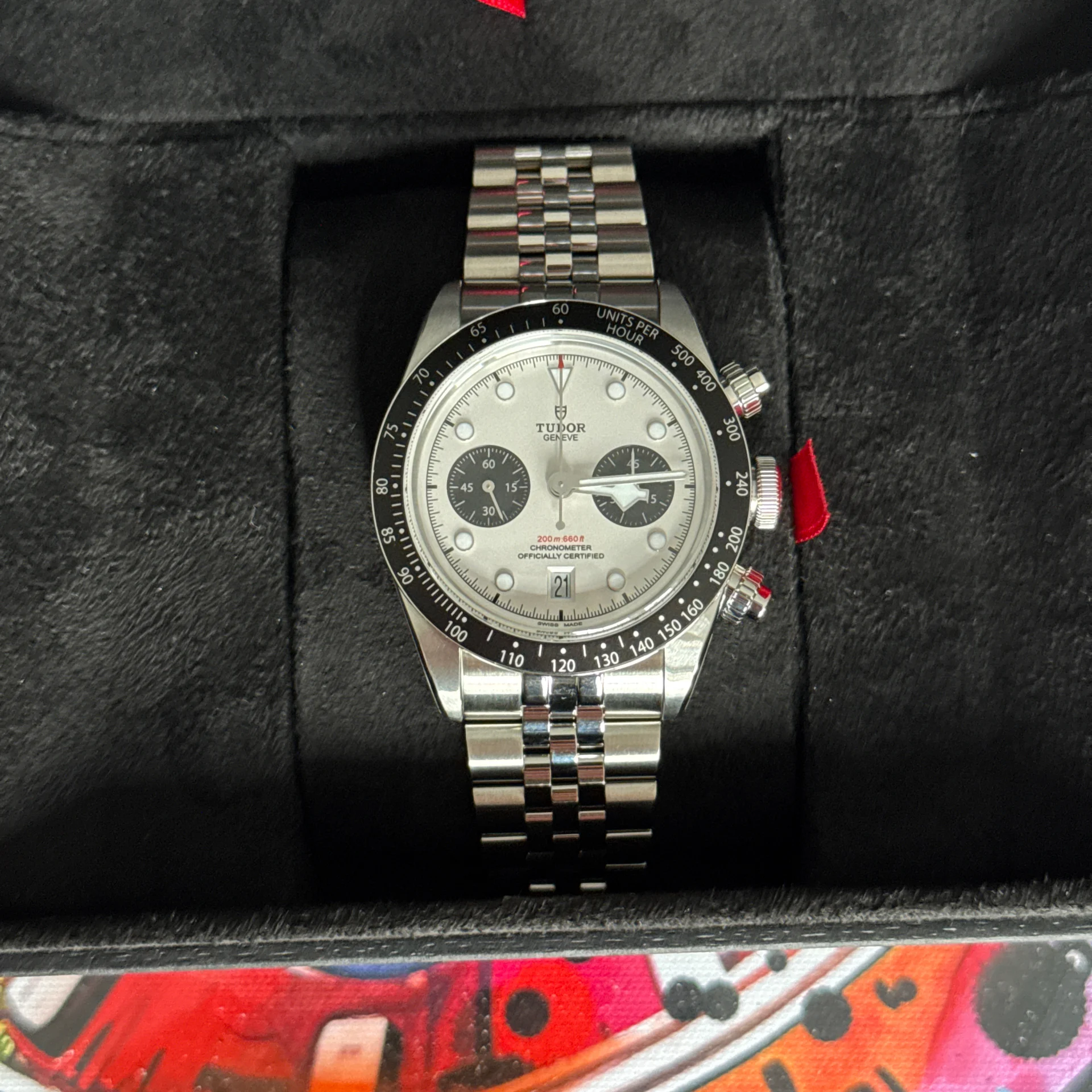 2025 Tudor Heritage Black Bay Chronograph Panda 41 Steel / White/Black / Bracelet M79360N-0014