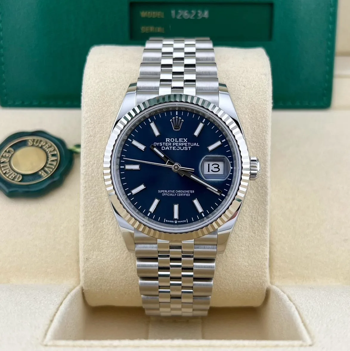 2024 Rolex Datejust 36 Steel / Fluted / Blue / Jubilee 126234-0017 Listing Image 2