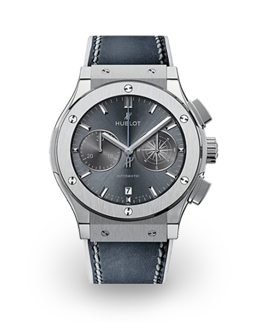 Hublot Classic Fusion La Grande Odyssee Chronograph 45 Titanium / Blue / Strap - Limited to 100 Pieces 521.NE.7170.VR.LG017  Model Image