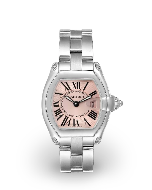 Cartier Roadster 30 Steel / Pink / Bracelet W62017V3  Model Image