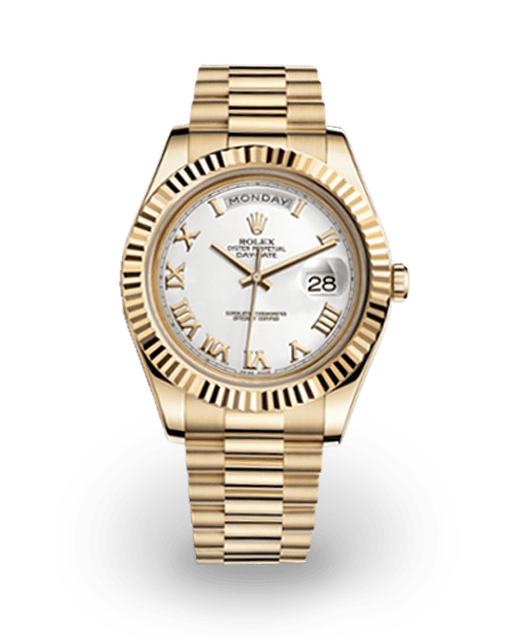 Rolex day date gold white face sale