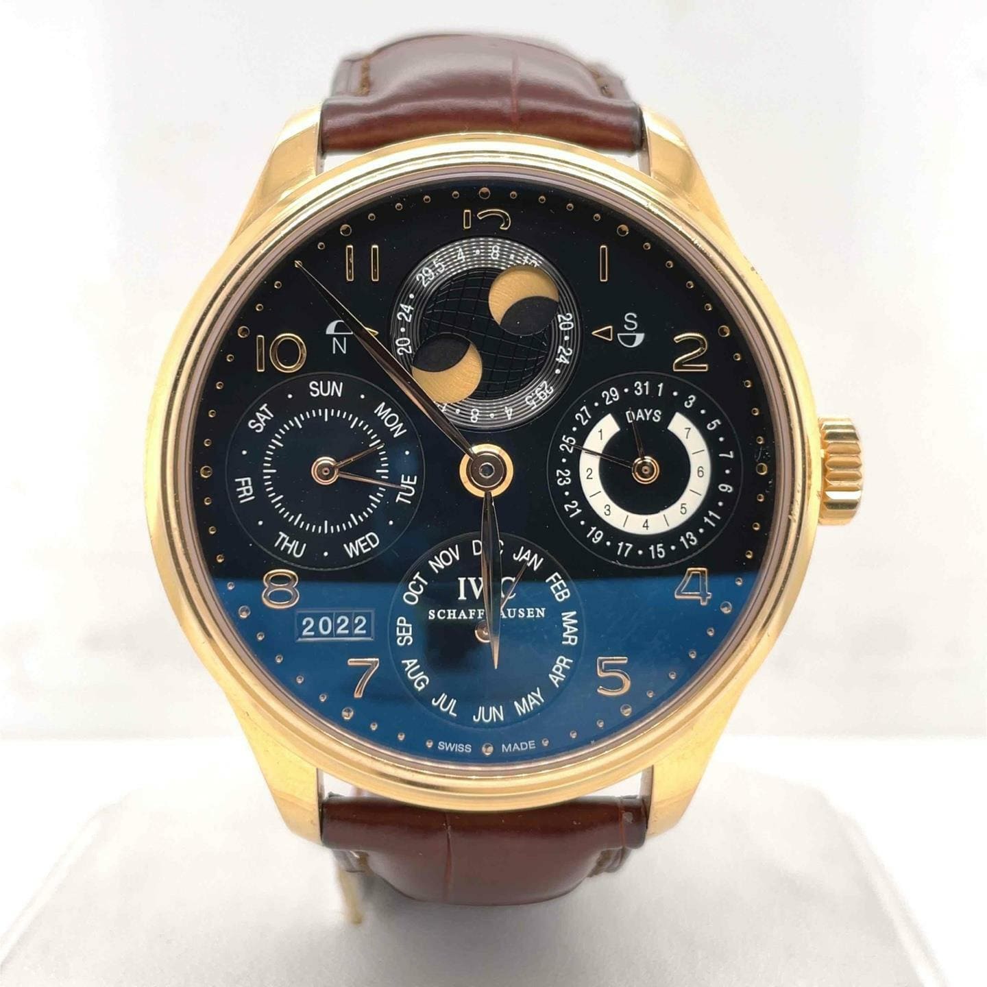IWC Portuguese Perpetual Calendar Rose Gold / Black IW5021-19