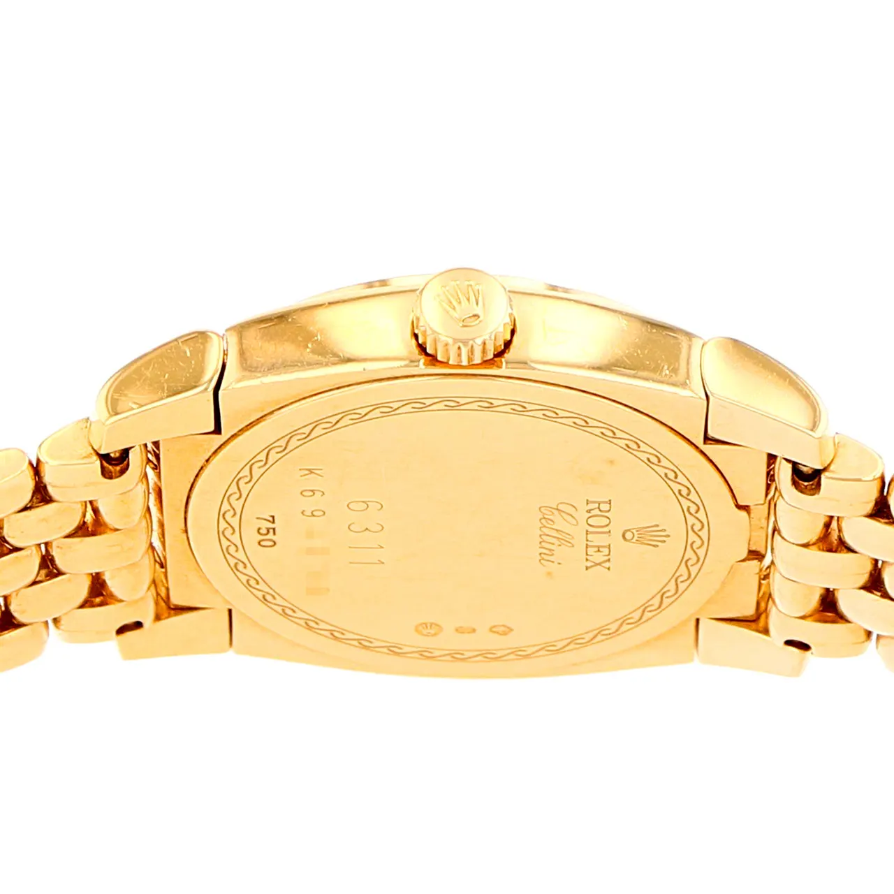 2001 Rolex Cellini Cestello 26 Yellow Gold / Diamond-Set / MOP / Diamond-Set / Bracelet 6311  Listing Image 4