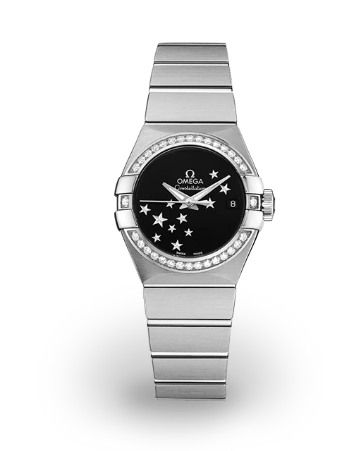 Omega Constellation Co-Axial Chronometer 27 Steel / Diamond-Set / Black / Bracelet 123.15.27.20.01.001   Model Image