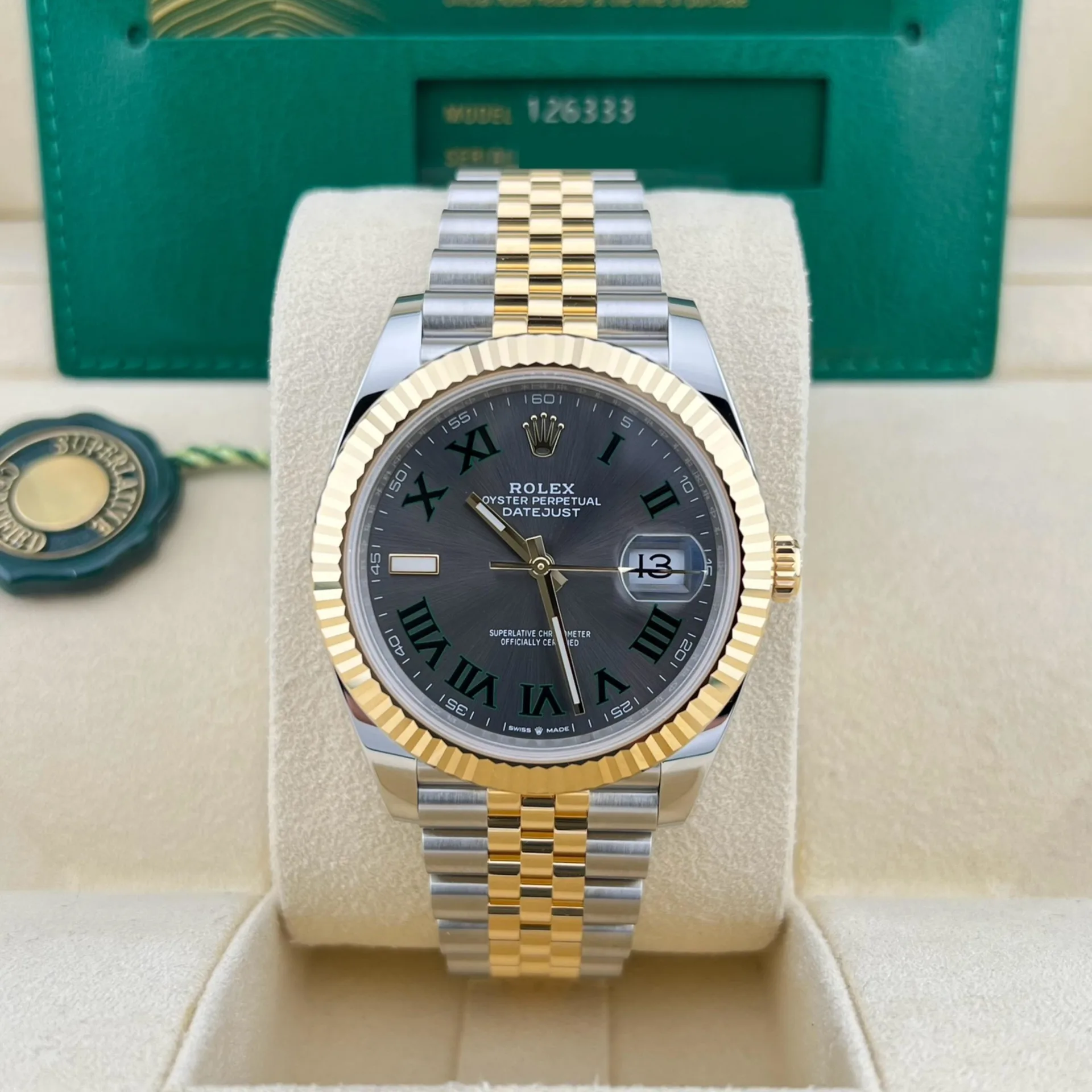2025 Rolex Datejust 41 Two-Tone "Wimbledon" / Fluted / Jubilee 126333-0020 Listing Image