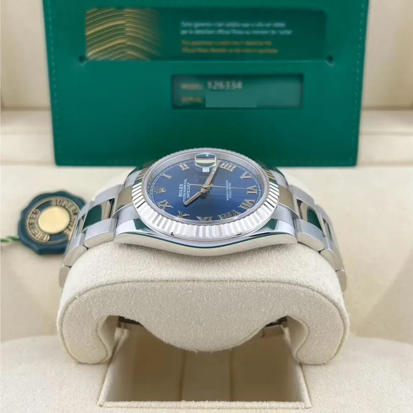 2023 Rolex Datejust 41 Fluted / Blue / Roman / Oyster 126334-0025 Listing Image 5