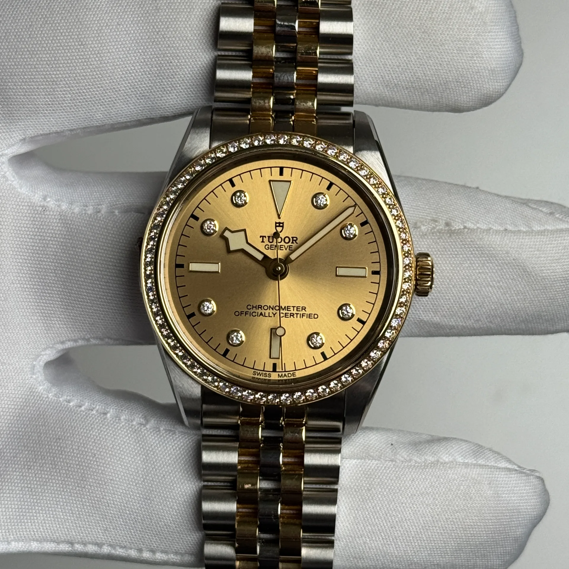 2025 Tudor Black Bay 36 S&G / Diamond-Set / Champagne / Diamond-Set / Bracelet M79653-0007