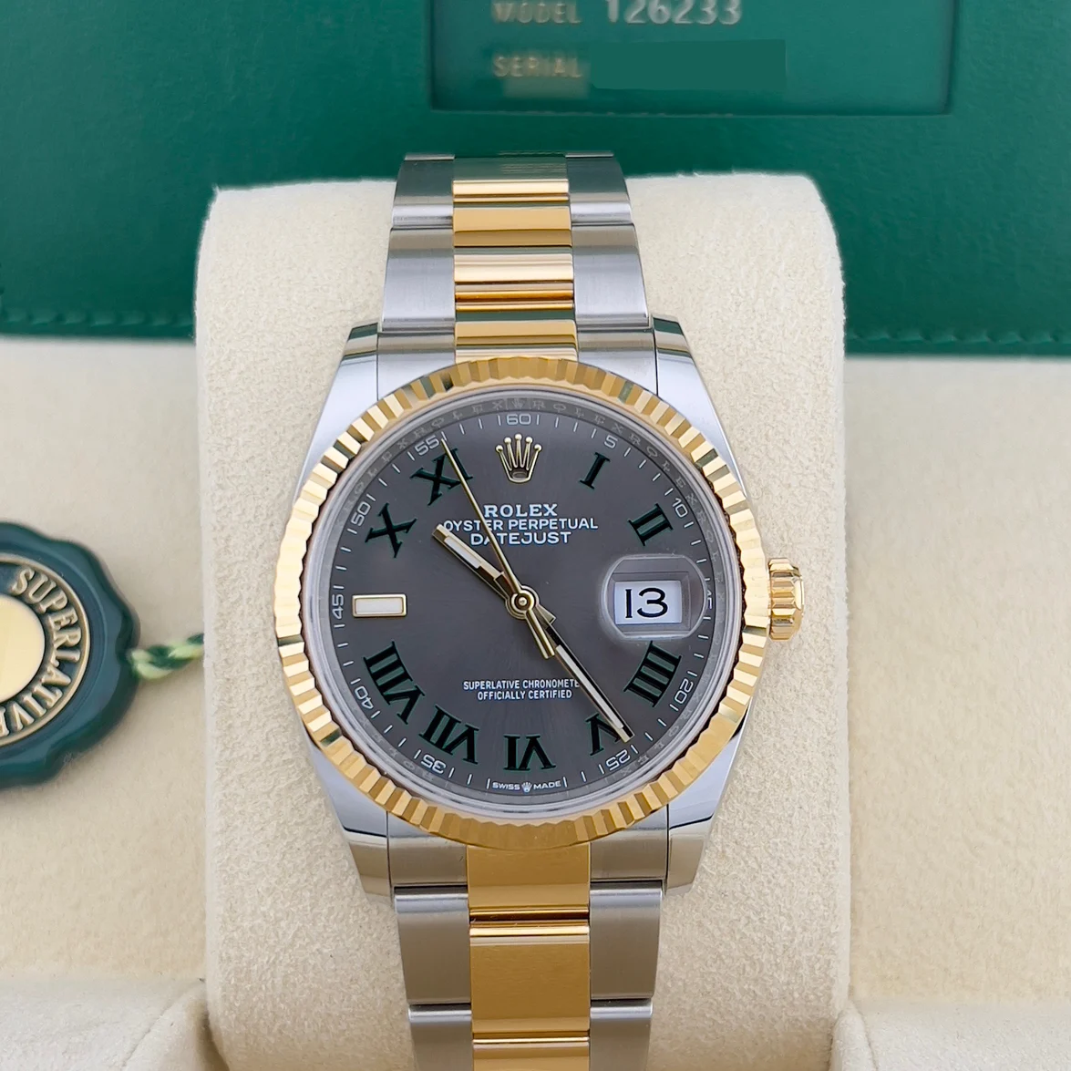 2024 Rolex Datejust 36 Two-Tone "Wimbledon" / Fluted / Oyster 126233-0036 Listing Image