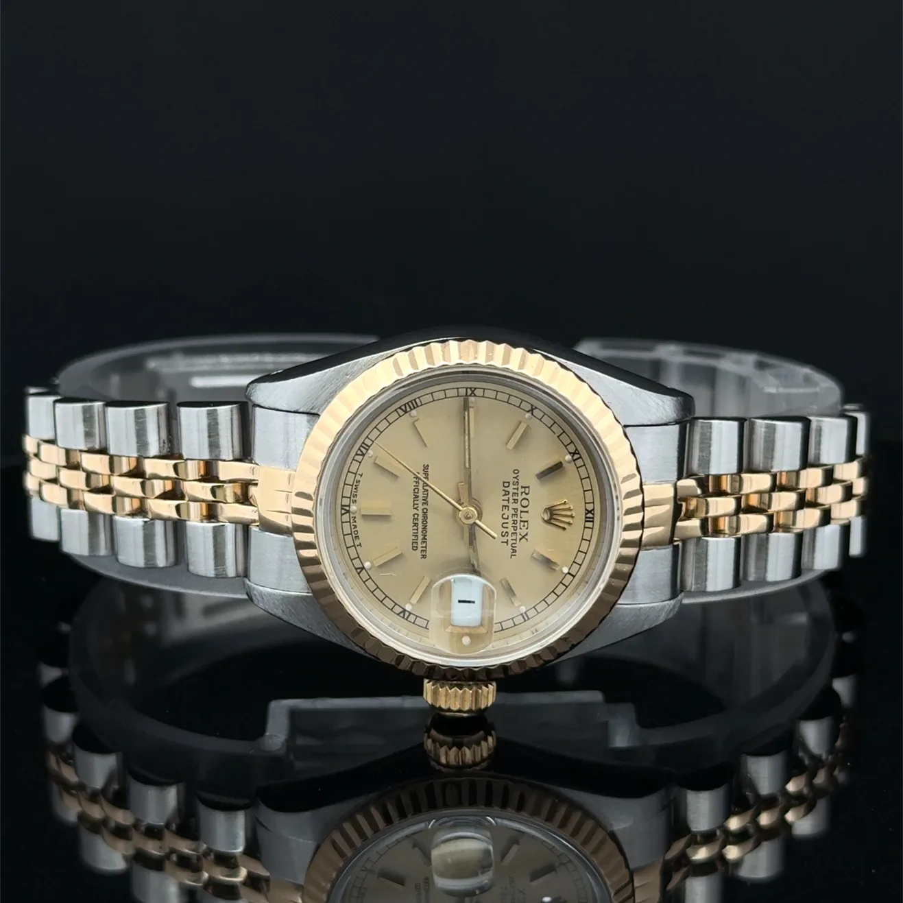 1984 Rolex Lady-Datejust 26 Two-Tone / Fluted / Champagne / Jubilee  69173