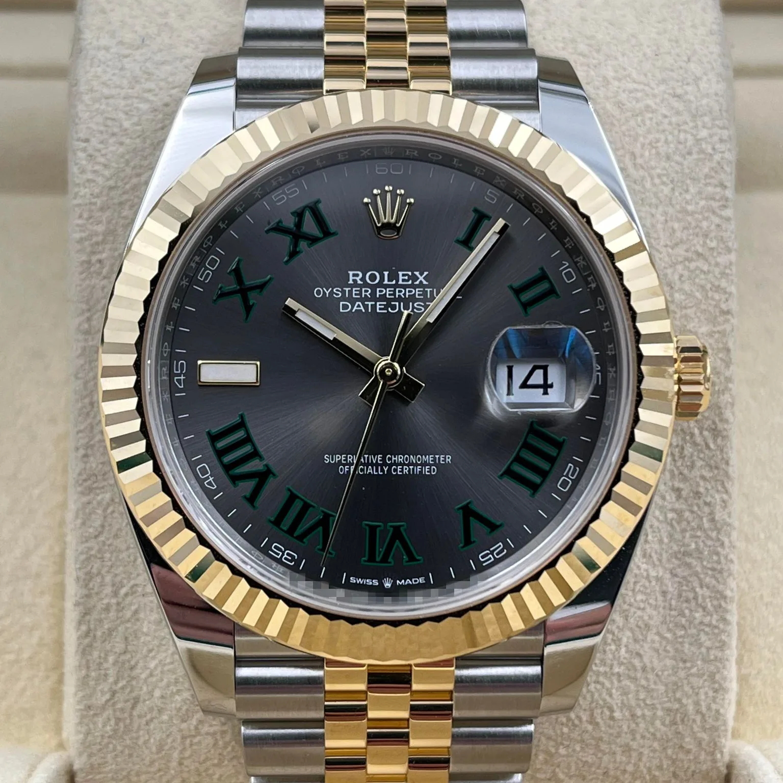 2022 Rolex Datejust 41 Two-Tone "Wimbledon" / Fluted / Jubilee 126333-0020 Listing Image 1