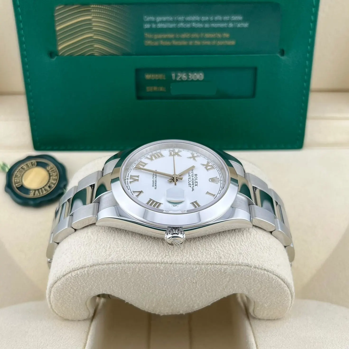 2024 Rolex Datejust 41 Smooth / White / Roman / Oyster 126300-0015 Listing Image 3