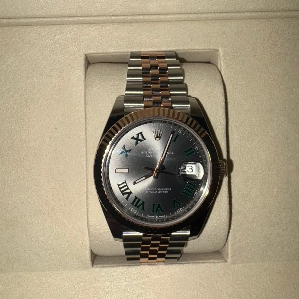 2025 Rolex Datejust 41 Two-Tone "Wimbledon" / Fluted / Jubilee 126331-0016