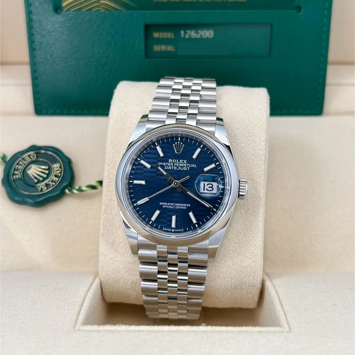 2022 Rolex Datejust 36 Smooth / Fluted-Motif / Jubilee 126200-0021 Listing Image 2