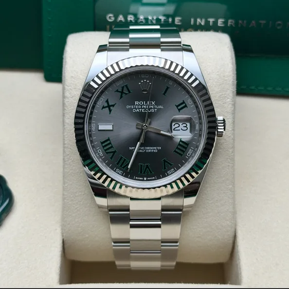 2025 Rolex Datejust 41 "Wimbledon" / Fluted / Oyster 126334-0021