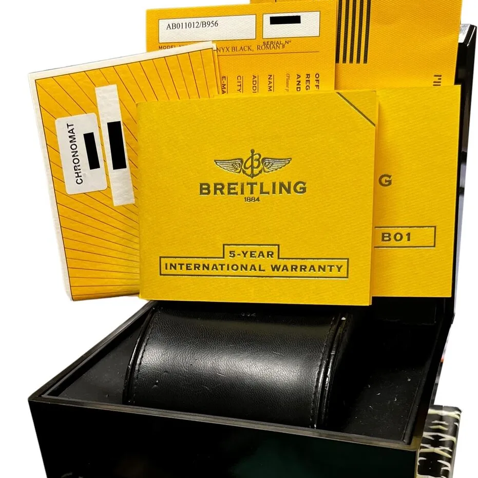 Breitling Chronomat 44 Chronograph Stainless Steel / Black / Roman / Bracelet AB0110 Listing Image 5