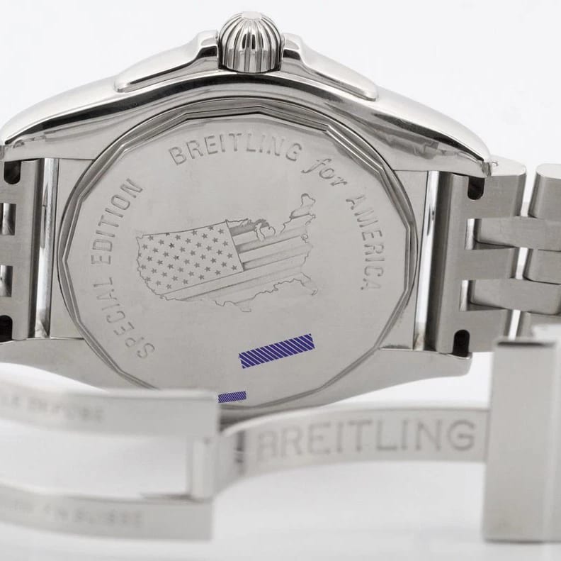 Breitling Galactic 44 Steel Blue Bracelet A45320 Watches Bezel