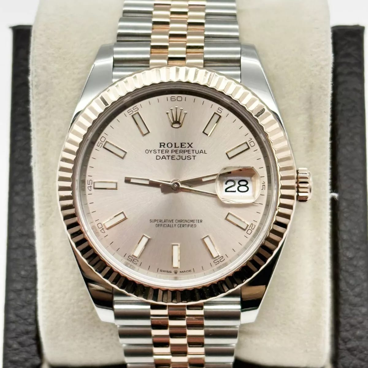 Rolex Datejust 41MM Two-Tone Black Dial Jubilee Bracelet