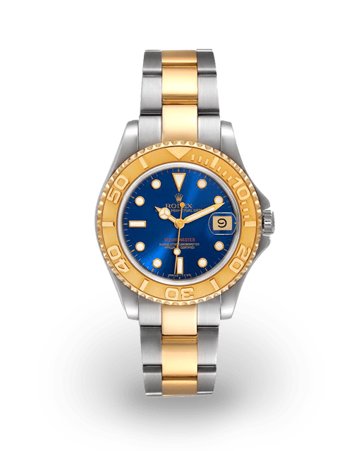 Rolex Yacht Master 35 Two Tone Blue Oyster 68623 Watches Bezel