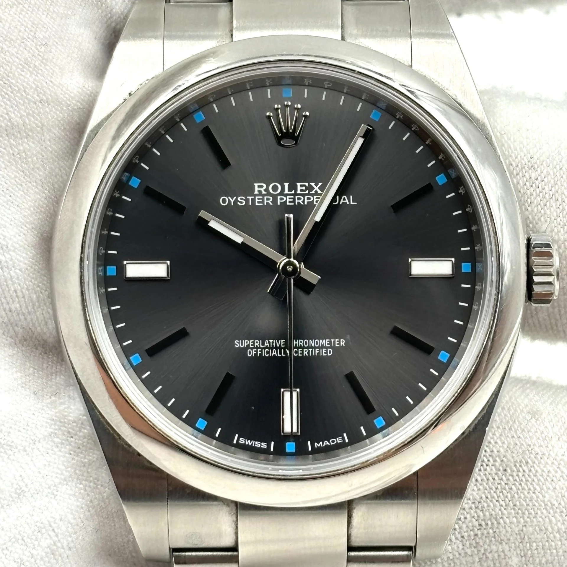 2016 Rolex Oyster Perpetual 39 / Dark Rhodium 114300-0001