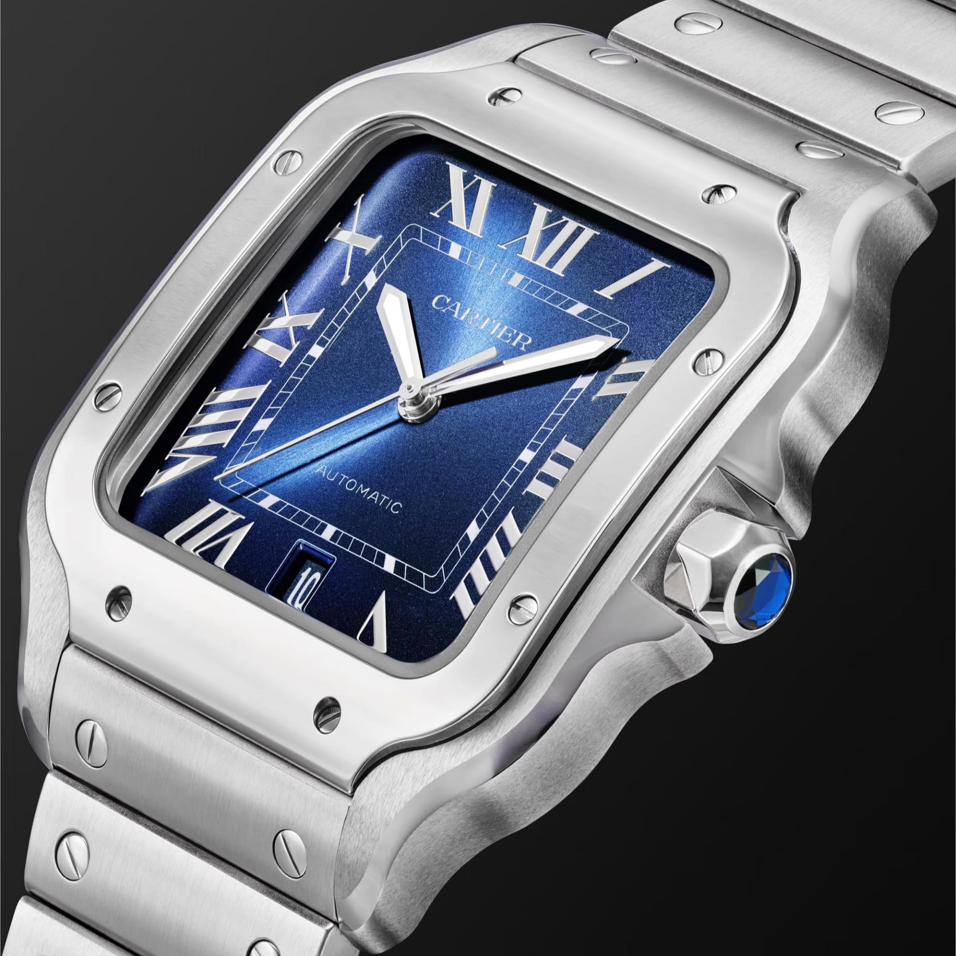 Santos Blue Dial New Cartier Watch 2019 Santos 100 2019 Blue